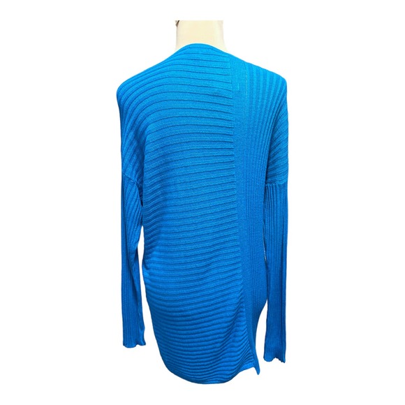 NWT The Limited Blue Asymmetrical Tunic Sweater, Size M - Picture 2 of 3
